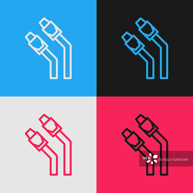 波普艺术风格网线网络图标图片素材