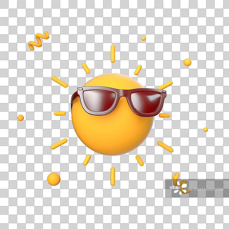 3D渲染卡通太阳图片素材
