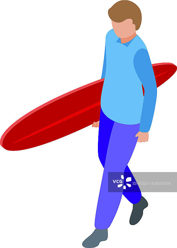 冲浪图标2.5D工作缩减图片素材