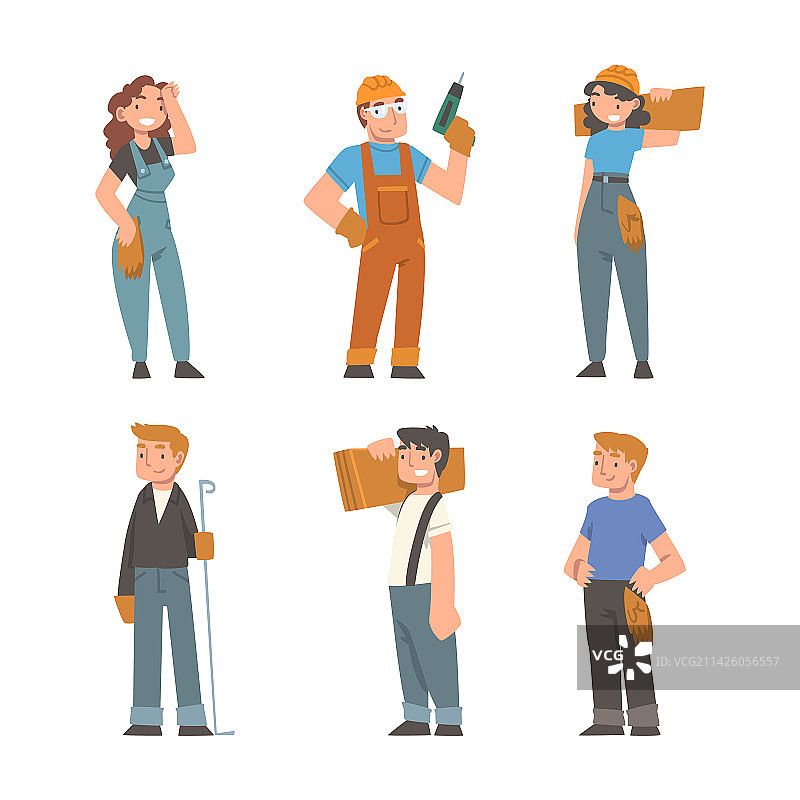 熟练的男女修理工图片素材