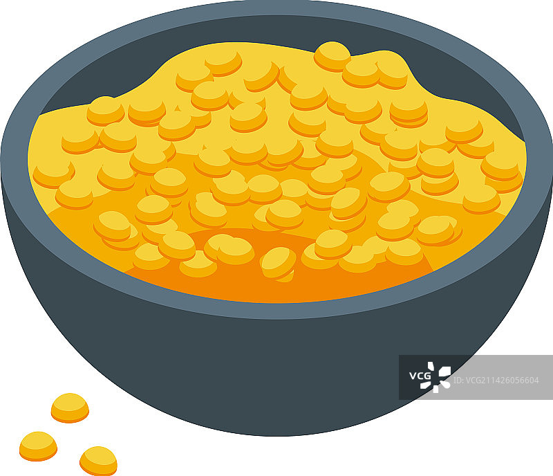 阿育吠陀饮食碗等距食物图标图片素材