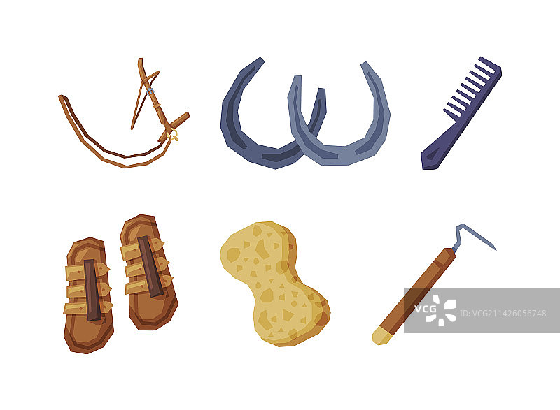 马术运动器材和美容工具图片素材