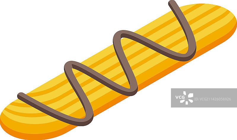 西班牙油条旅行图标（2.5D风格，含饮料和餐具）图片素材