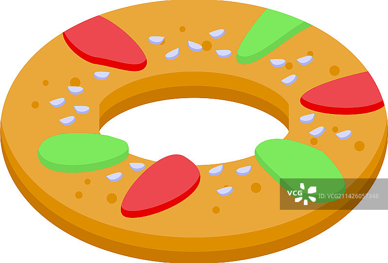 葡萄牙甜甜圈2.5D图标图片素材