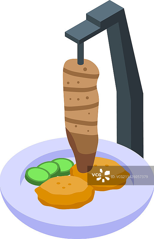 葡萄牙肉类食品图标2.5D菜单图片素材