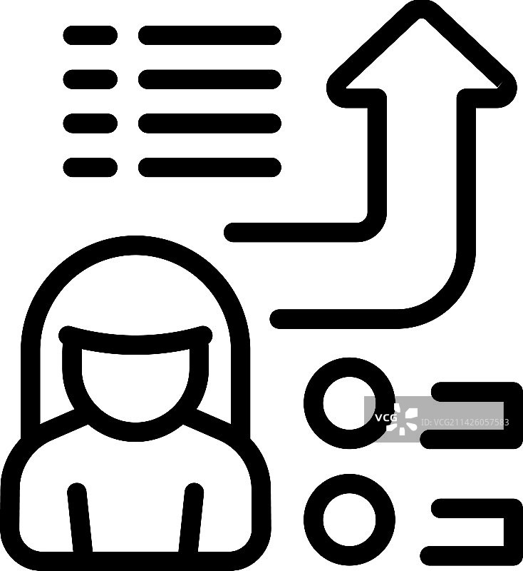 数据增长图标轮廓图表趋势图片素材