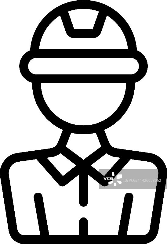 工程师工厂图标轮廓工业图片素材