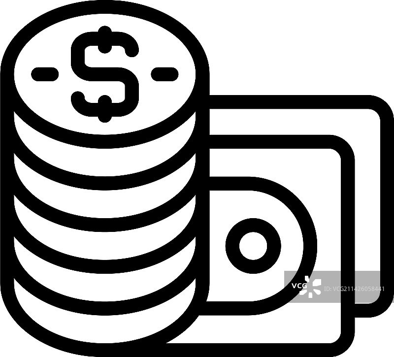 信用卡返现图标轮廓存款图片素材