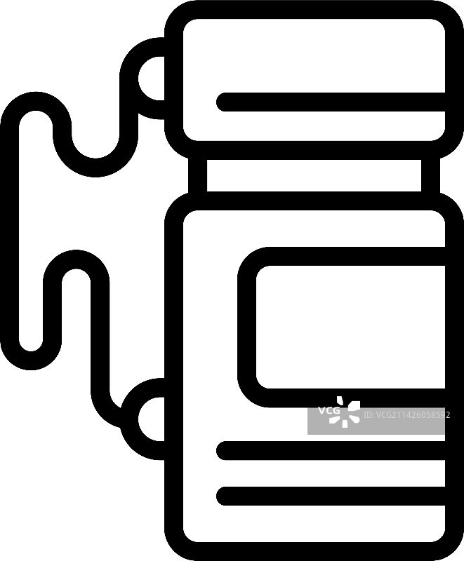 手工工作室瓶子图标轮廓图片素材