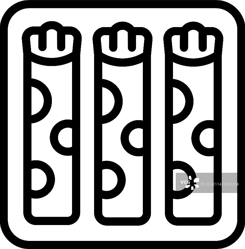 春季食品卷饼美食轮廓图标图片素材