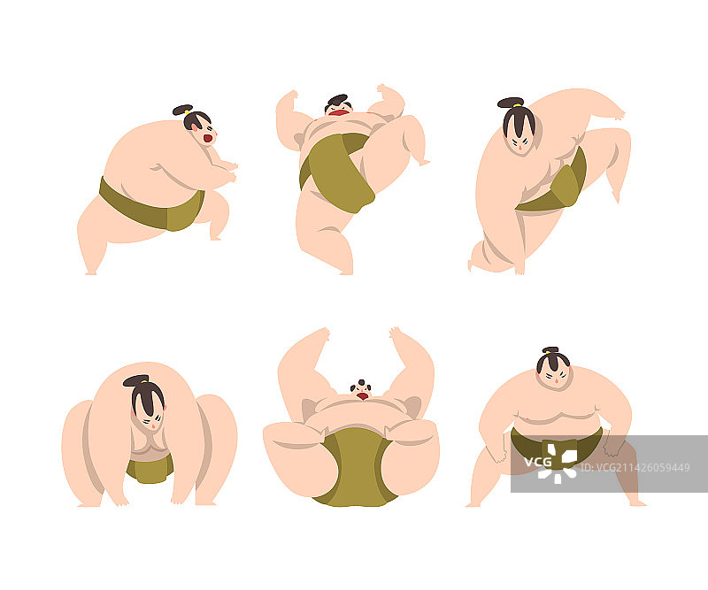 日本武术格斗家相扑摔跤手图片素材