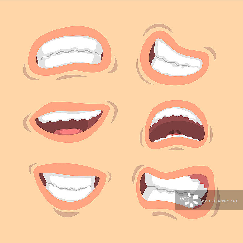 嘴唇上下唇的不同弧度图片素材