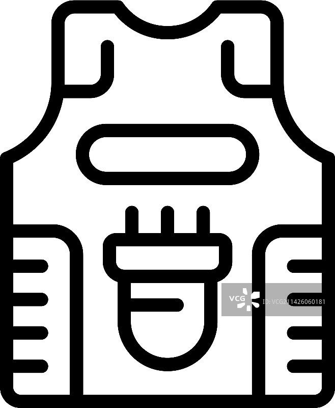 保护背心图标轮廓防弹图片素材