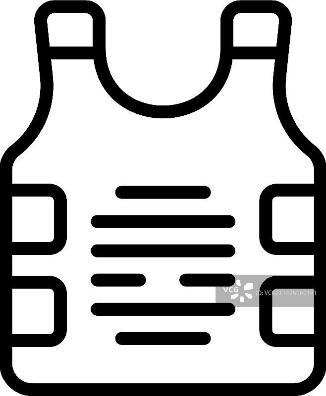 安全背心图标轮廓战术装甲图片素材