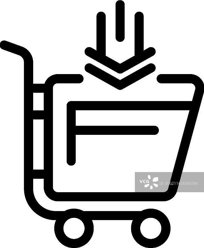 购物车保修卡图标轮廓图片素材