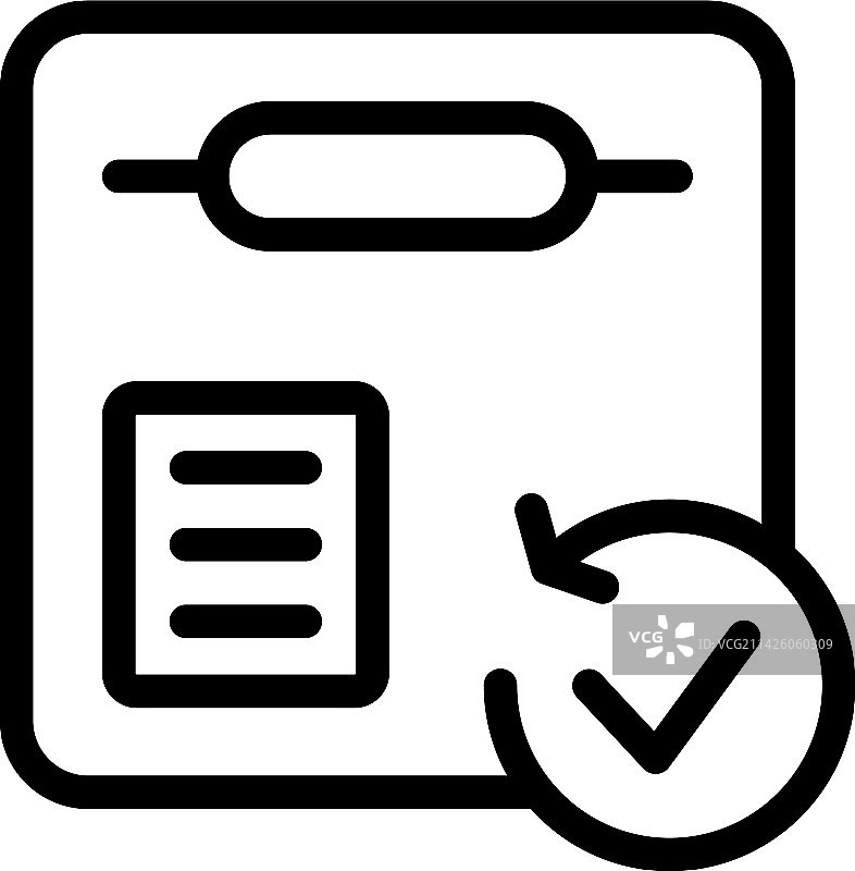 购物袋保修图标轮廓证书图片素材