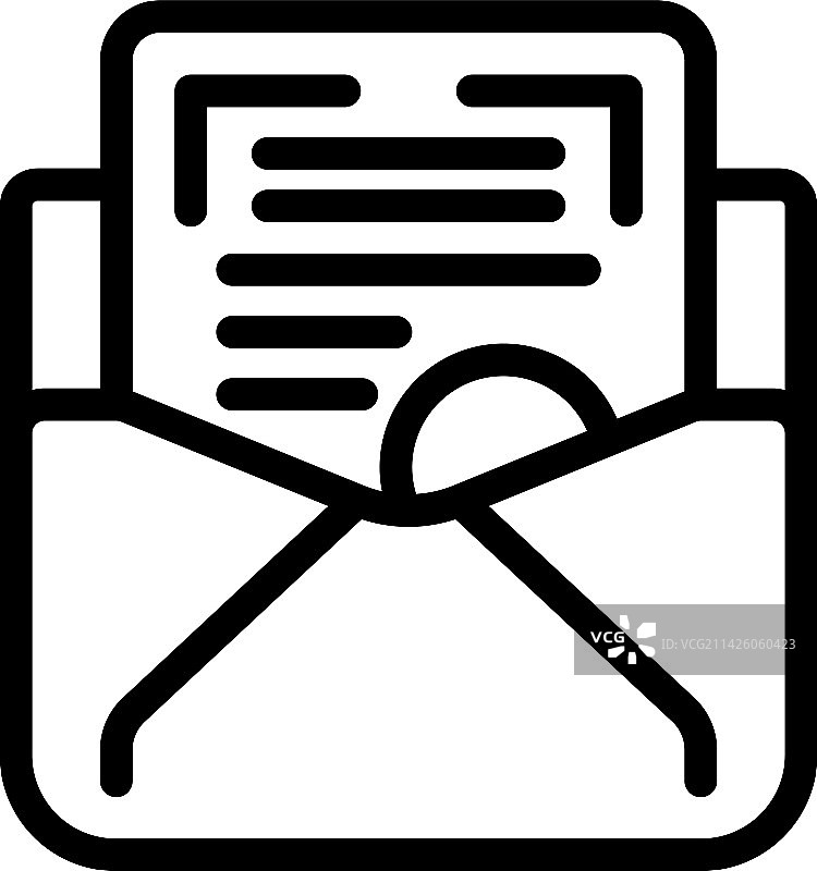 信封保修卡轮廓图标图片素材