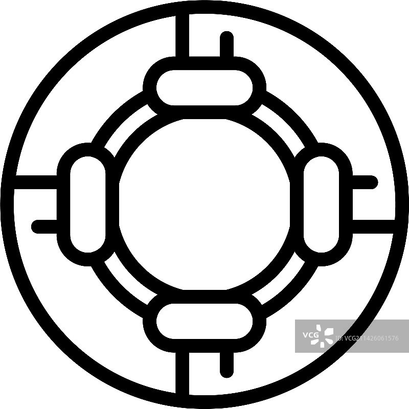 海岸警卫队救生圈图标轮廓图片素材