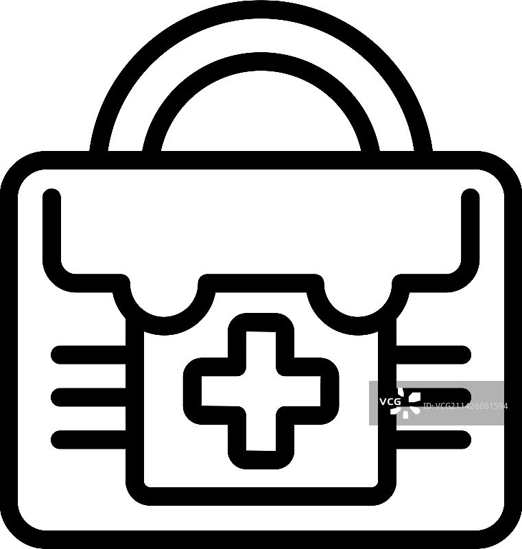 海岸警卫队急救箱图标轮廓图片素材