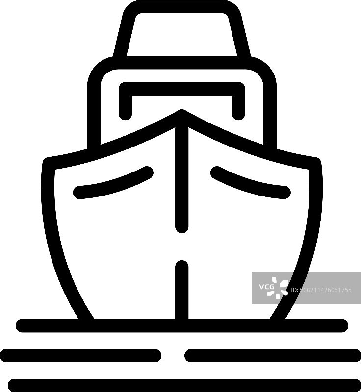 海岸警卫队应急船图标轮廓图片素材