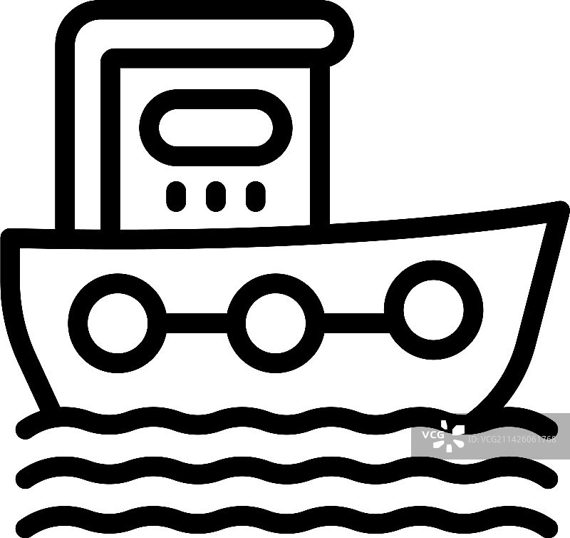 海岸线轮廓海运图标图片素材