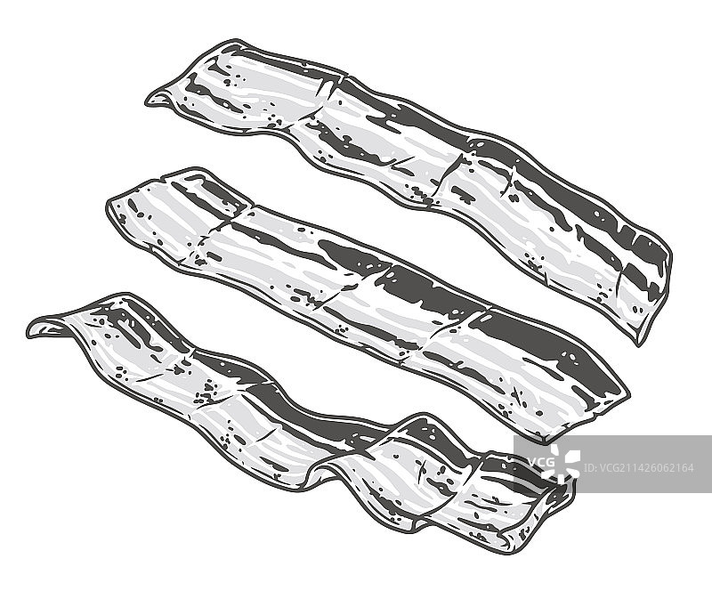 培根切片复古徽标单色图片素材