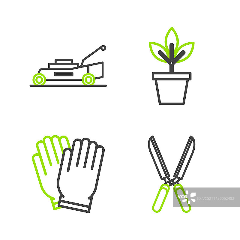 手工园艺剪刀组合图片素材