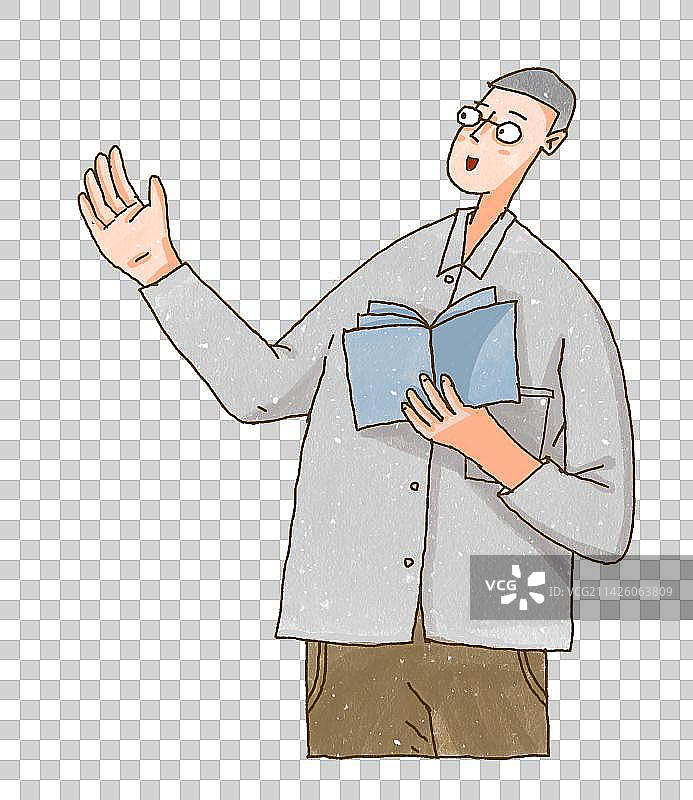 免抠元素：教师或演讲者图片素材