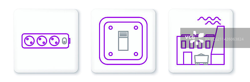 煤电厂和工厂用电线图片素材