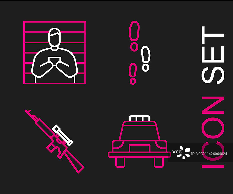 警车和闪光灯狙击步枪图片素材