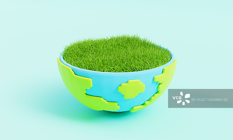 3D立体地球环保插画图片素材
