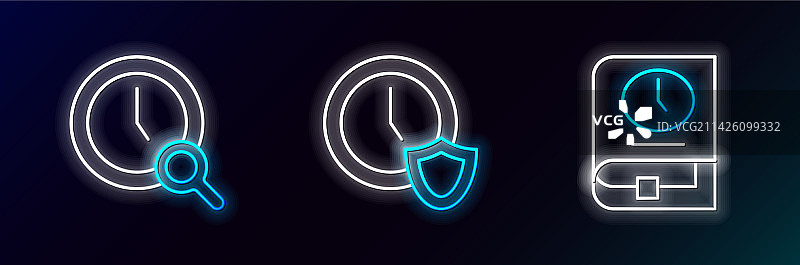 读书时间放大镜线稿图片素材