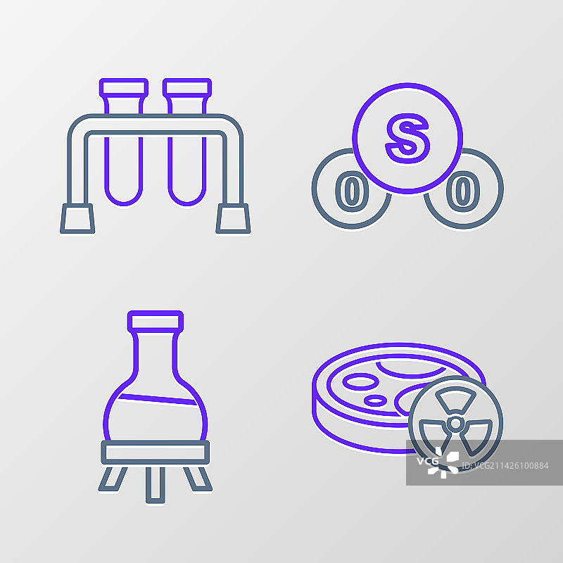 带有毒液体的试管硫磺图片素材