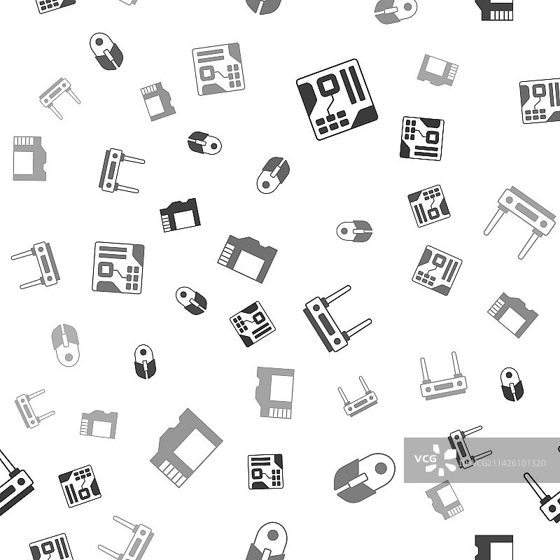 主板数字芯片电脑鼠标套装图片素材