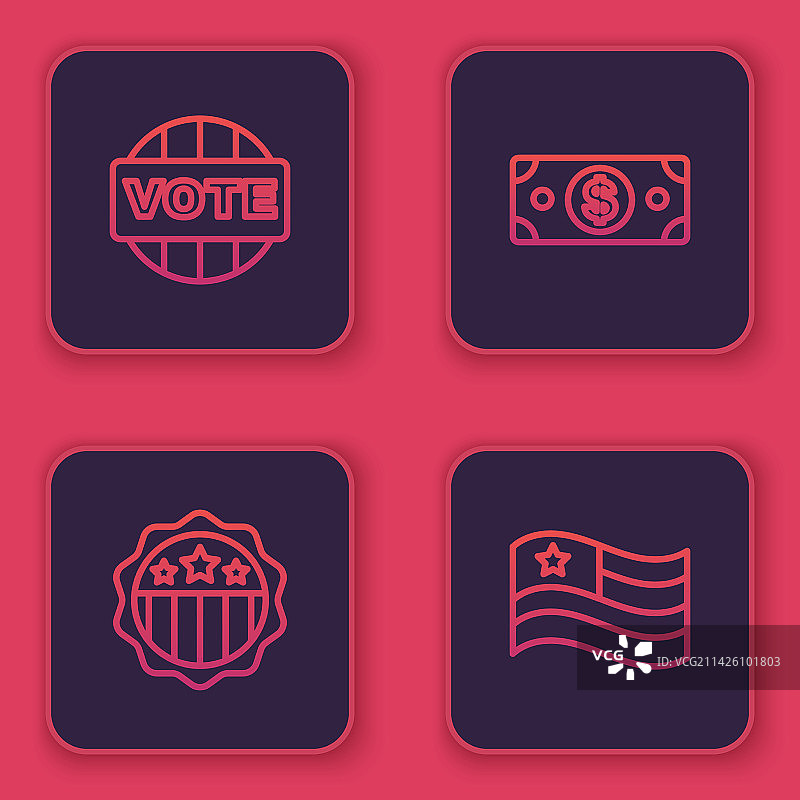 投票美国独立日纸叠图片素材