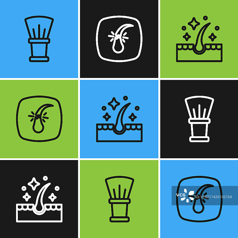 剃须刷护发油套装图片素材