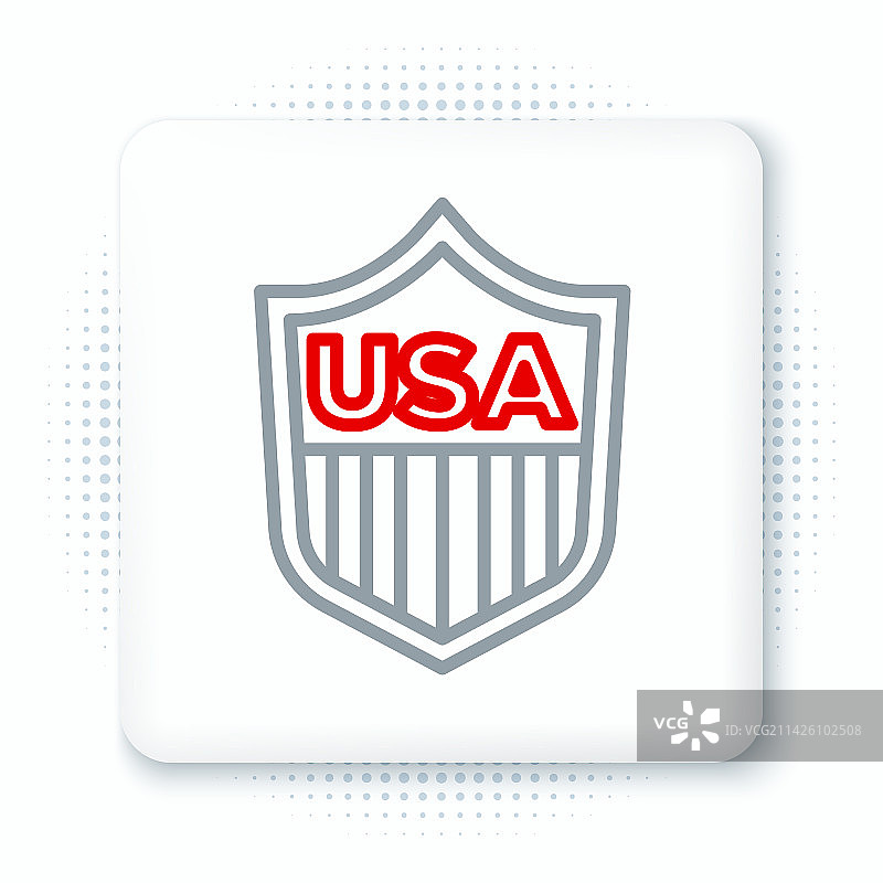 线条盾牌星条图标图片素材