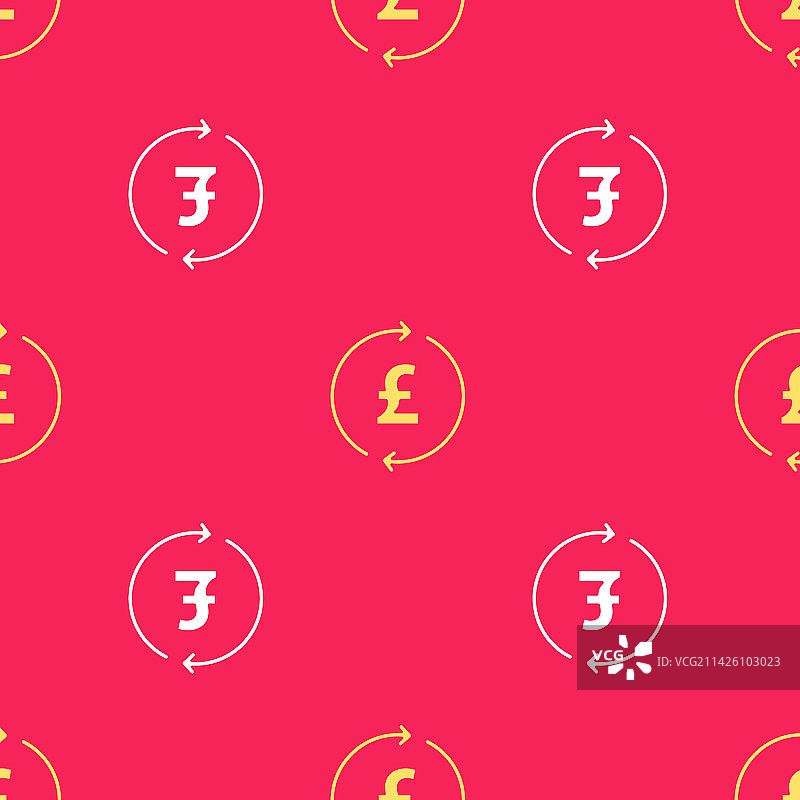 带有英镑符号的黄色硬币图片素材