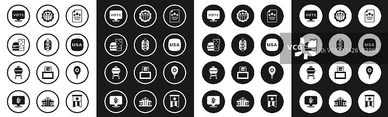 独立宣言热狗三明治套装图片素材