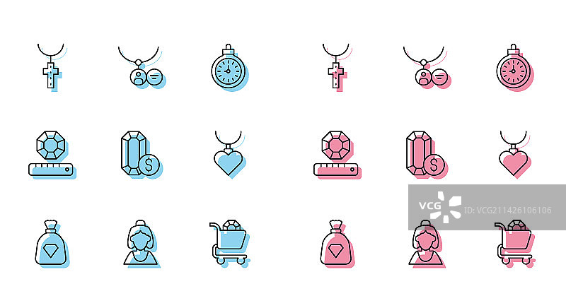 宝石袋珠宝顾问套装图片素材