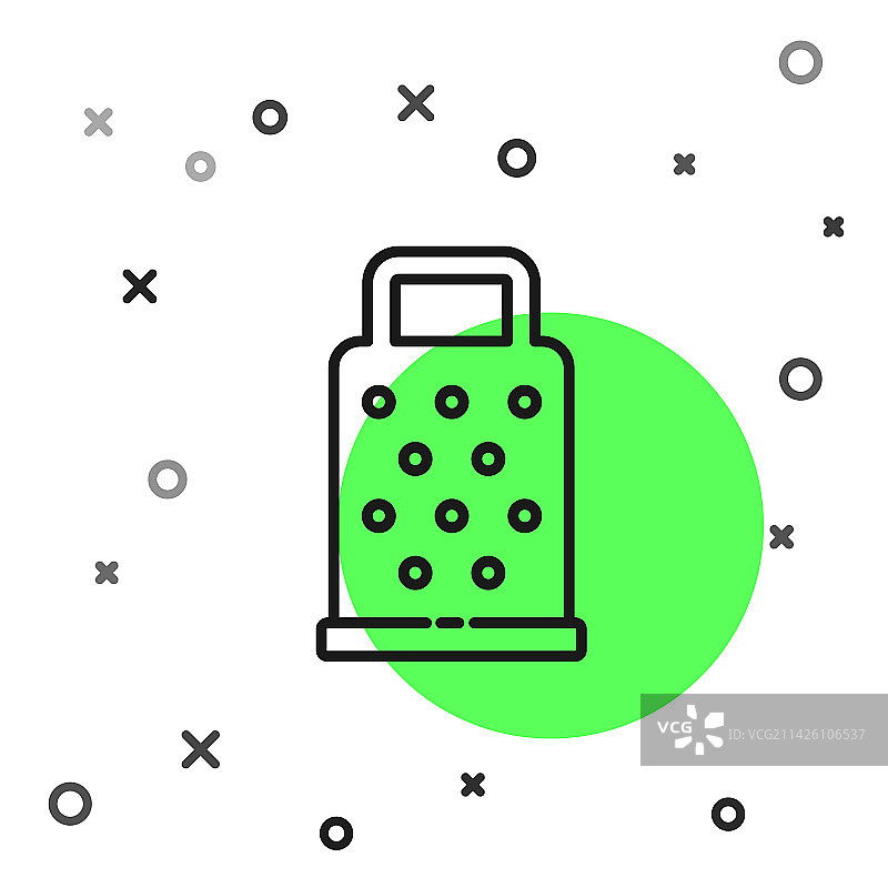 白色背景上的黑色线条磨碎器图标图片素材