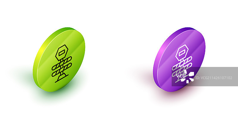 2.5D线条路障图标图片素材