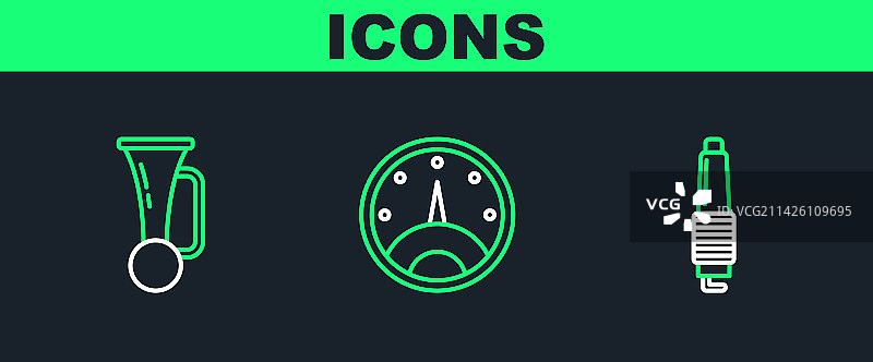 汽车火花塞信号喇叭图片素材