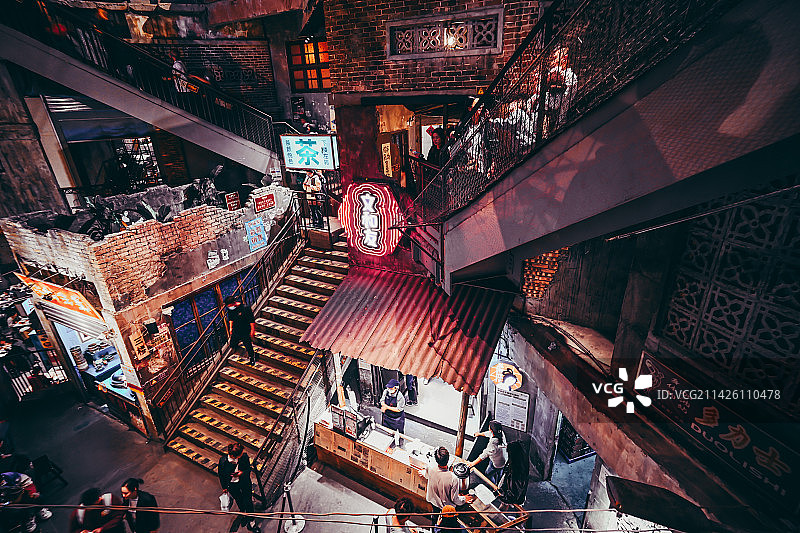 长沙超级文和友内部景色图片素材