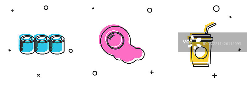 寿司炒鸡蛋纸杯图片素材