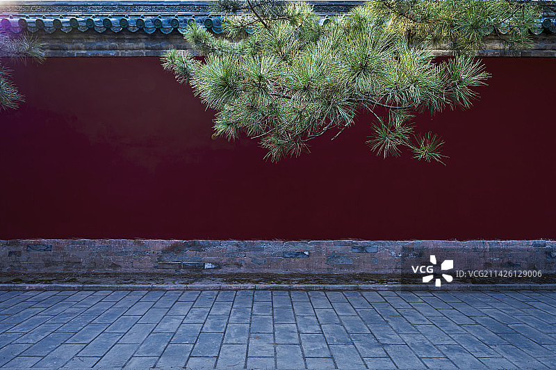 地坛公园围墙图片素材