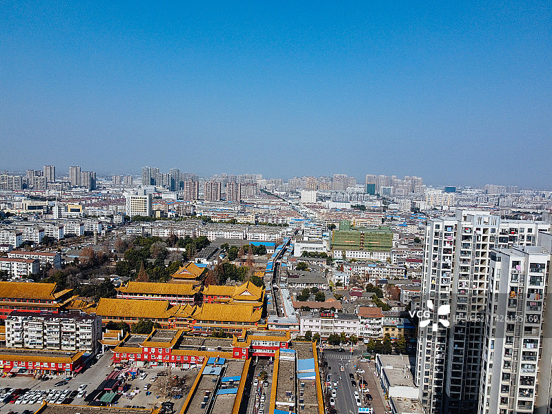 舒城县 慈母宫 南溪路 新世界购物 中医院 航拍图片素材