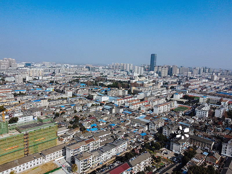 舒城县 慈母宫 南溪路 新世界购物 中医院 航拍图片素材