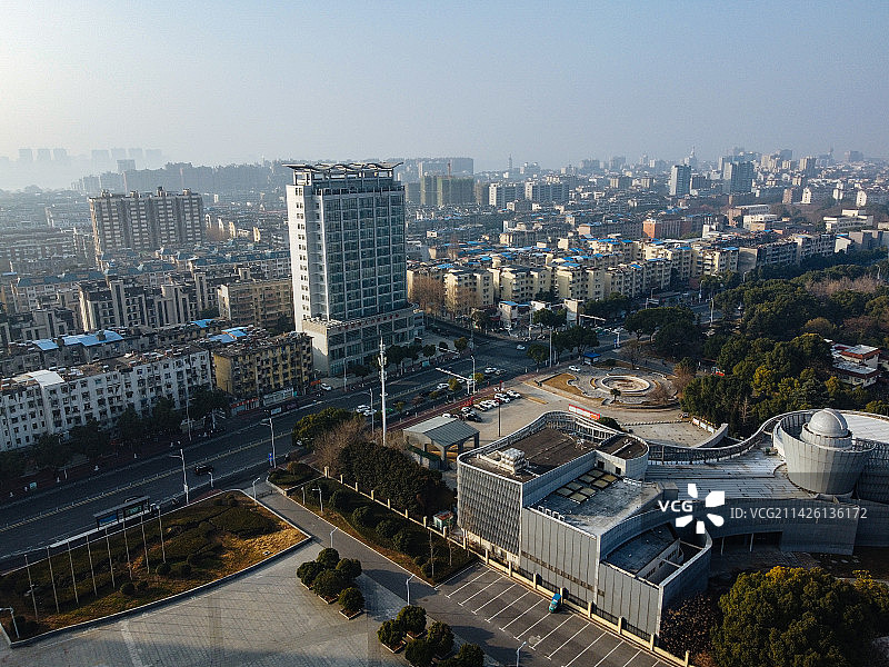 安庆 安庆体育馆 菱湖南路 新城吾悦广场 皖江大道 望座国际 庆润水上娱乐中心 航拍图片素材