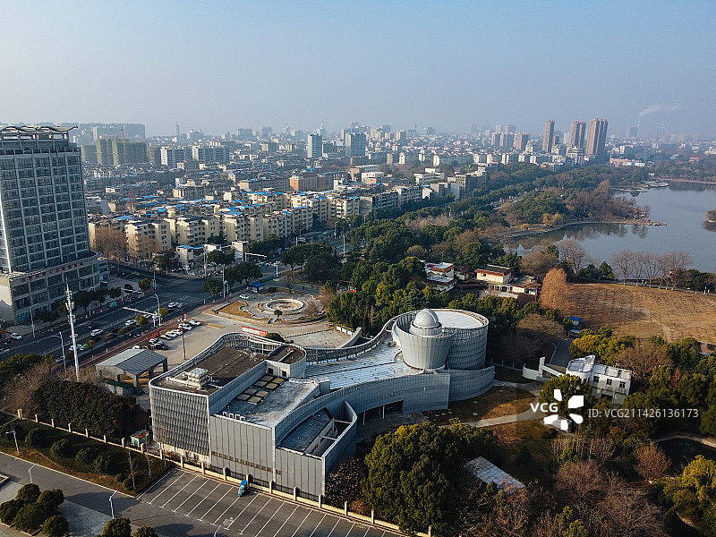 安庆 安庆体育馆 菱湖南路 新城吾悦广场 皖江大道 望座国际 庆润水上娱乐中心 航拍图片素材